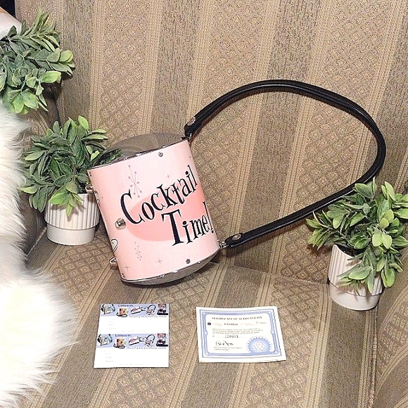 Little Earth Cocktail Time Cylinder Tin Shoulder Bag - Picture 2 of 16